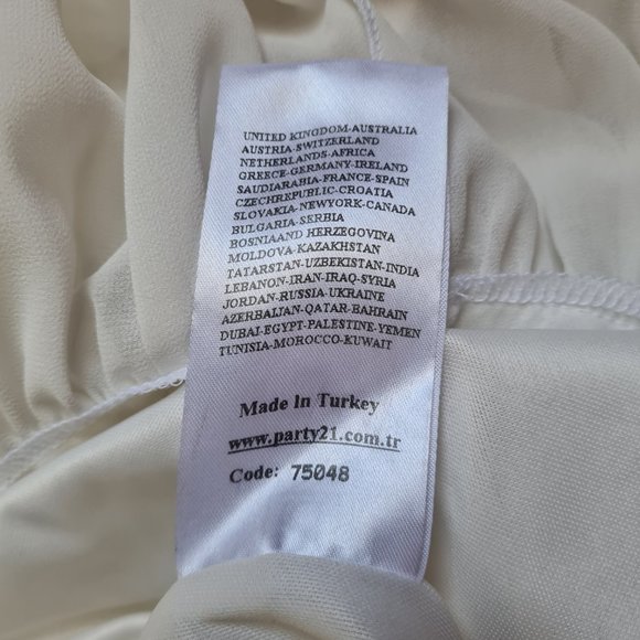 Imported Turkish Party21 Silk Ruffle Knee Length Dress w/Multi Shimmer Sequin 6 - Picture 15 of 17